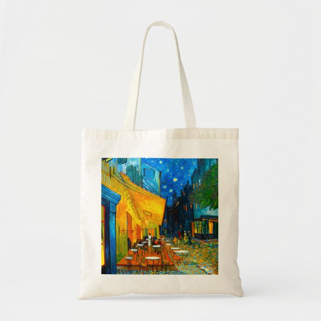 Van Gogh Café Terrasse am Abend Tragetasche (Vorne)
