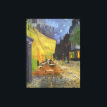 Van Gogh; Café Terrasse am Abend, Vintage Kunst Leinwanddruck<br><div class="desc">Café Terrace at Night, auch bekannt als Cafe Terrace on the Place du Forum von Vincent van Gogh, ist ein Vintages architektonisches Bild eines Post-Impressionismus, das einen Ausblick auf ein Restaurant mit Tischen, Stühlen, Kellnern, Menschen und Stars am Nachthimmel bietet. Van Gogh zeigte auch einen beleuchteten Laden und einige Zweige...</div>