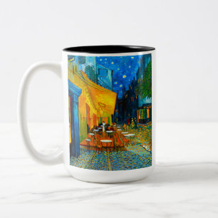 Van Gogh Café Terrasse am Abend Zweifarbige Tasse
