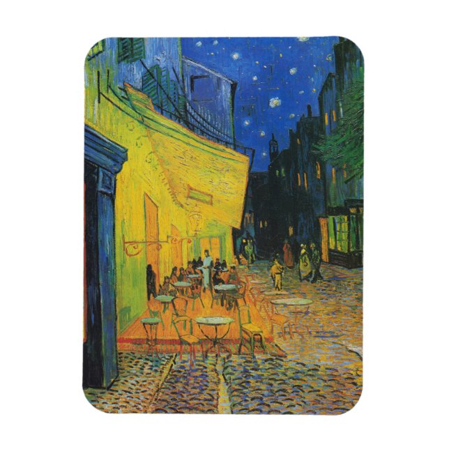 Van Gogh | Café Terrasse bei Nacht | 1888 Magnet (Vertikal)