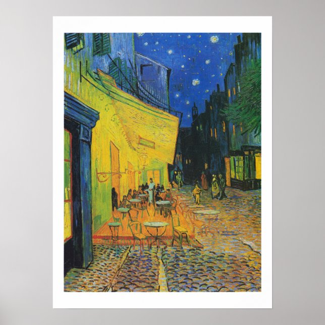 Van Gogh | Café Terrasse bei Nacht | 1888 Poster (Vorne)
