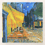 Van Gogh - Cafe Terrasse, berühmtes Bild Glasuntersetzer<br><div class="desc">Vincent Van Gogh Gemälde,  Café Terrasse, </div>