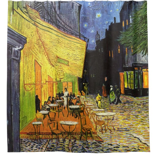 Van Gogh Café Terrasse Duschvorhang (Vorderseite)
