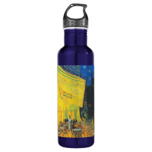 Van Gogh Cafe-Terrasse Französische Straßenszene Edelstahlflasche