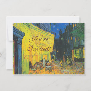 Van Gogh Cafe-Terrasse Französische Straßenszene Einladung
