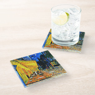 Van Gogh - Café-Terrasse Glasuntersetzer