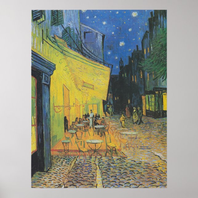 VAN GOGH - Cafe Terrasse in der Nacht 1888 Poster (Vorne)