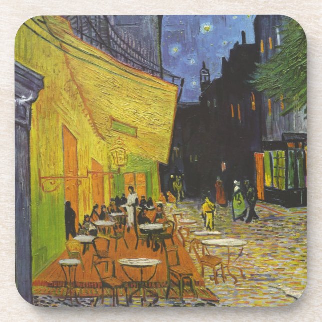 Van Gogh Cafe Terrasse Post-Impressionist Getränkeuntersetzer (Vorderseite)