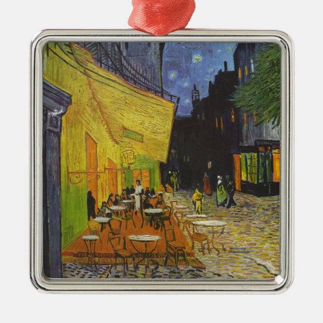 Van Gogh Cafe Terrasse Post-Impressionist Ornament Aus Metall (Vorne)