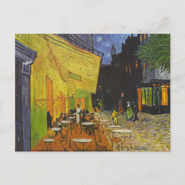 Van Gogh Cafe Terrasse Post-Impressionist Postkarte (Vorderseite)