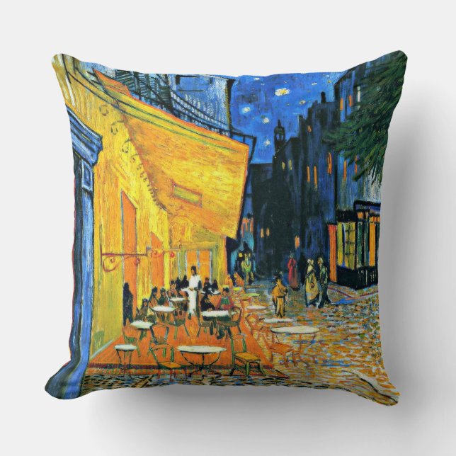 Van Gogh - Cafe Terrasse, Van Gogh berühmtes Gemäl Kissen (Vorderseite)