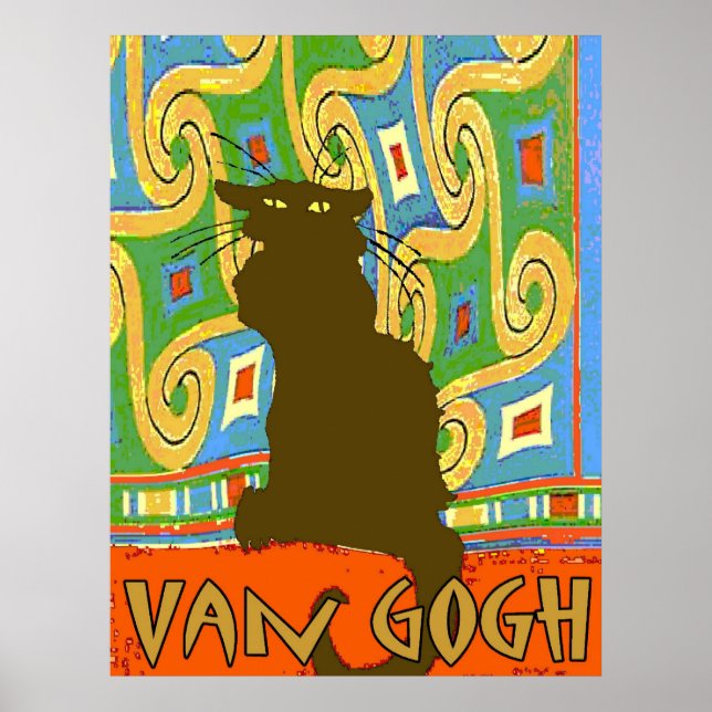 Van Gogh Cat Poster (Vorne)