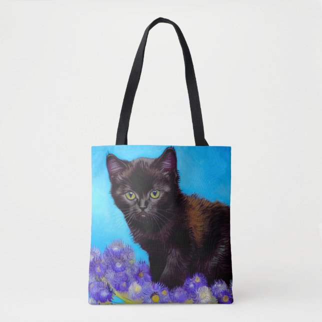 Van Gogh Cat und Blume (Vorderseite)