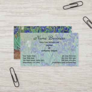 Van Gogh Classic Painting Irises Floral Botanical Visitenkarte