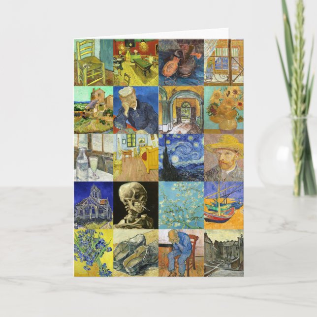 Van Gogh Collage Karte (Vorderseite)