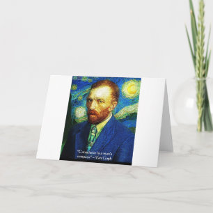 Van Gogh "Conscience Compass" Quote Gifts Tees Etc Karte