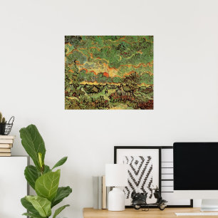 Van Gogh Cottages Zypressen Erinnerung an den Nord Poster