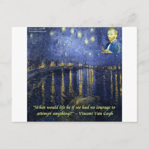 Van Gogh Courage Zitat Postkarte