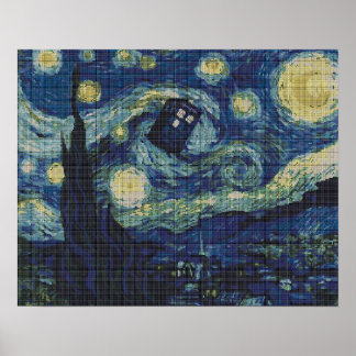 Van Gogh Cross Stitch Muster Poster