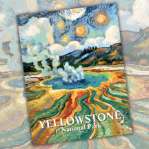 Van Gogh Custom Yellowstone National Park Travel