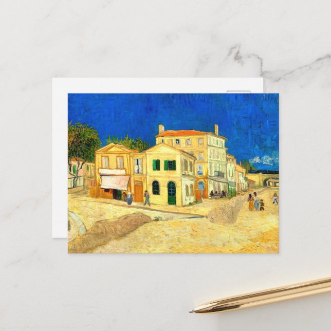 Van Gogh, Das Gelbe Haus,  Postkarte (Vorderseite/Rückseite Beispiel)