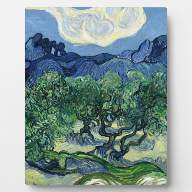Van Gogh Das Olive Trees Landschaftsbild Fotoplatte (Vorderseite)