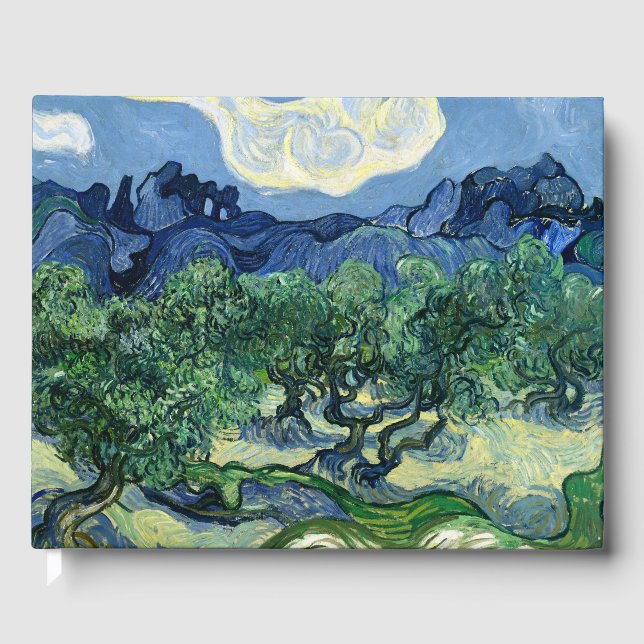 Van Gogh Das Olive Trees Landschaftsbild Gästebuch (Vorderseite)