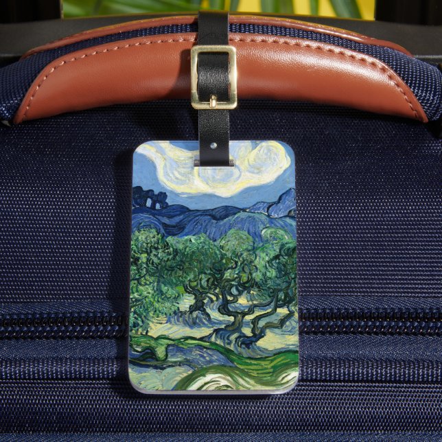 Van Gogh Das Olive Trees Landschaftsbild Gepäckanhänger (Vorderseite Insitu 2)