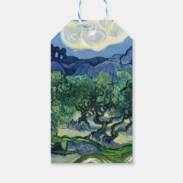Van Gogh Das Olive Trees Landschaftsbild Geschenkanhänger (Vorderseite)
