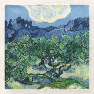 Van Gogh Das Olive Trees Landschaftsbild Glasuntersetzer