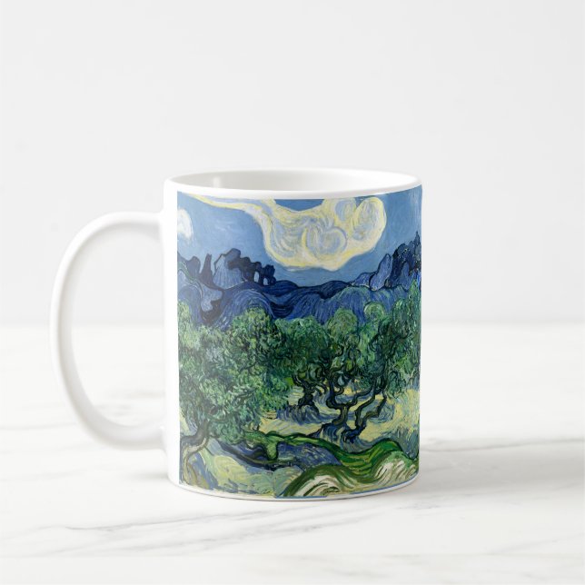Van Gogh Das Olive Trees Landschaftsbild Kaffeetasse (Links)