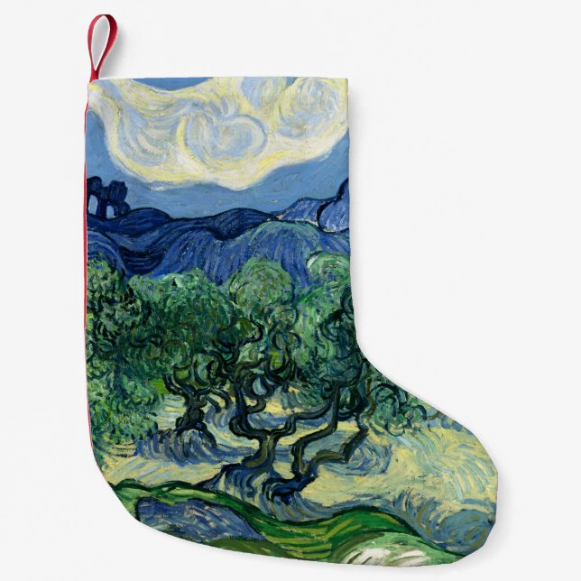 Van Gogh Das Olive Trees Landschaftsbild Kleiner Weihnachtsstrumpf (Vorderseite)