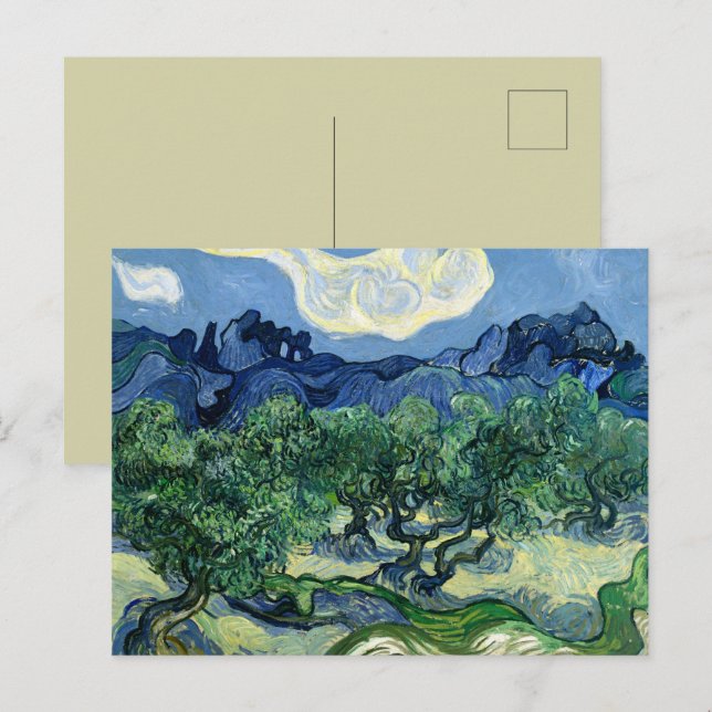 Van Gogh Das Olive Trees Landschaftsbild Postkarte (Vorne/Hinten)