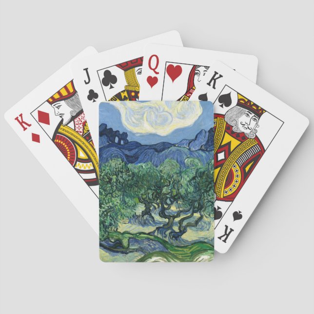 Van Gogh Das Olive Trees Landschaftsbild Spielkarten (Rückseite)