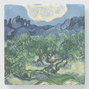 Van Gogh Das Olive Trees Landschaftsbild Steinuntersetzer