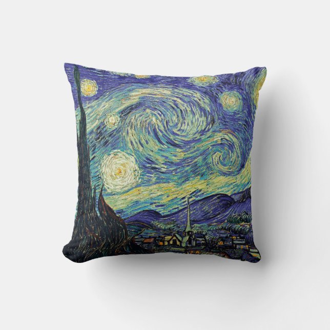 Van Gogh, das sternige Nachtkissen Kissen (Vorderseite)