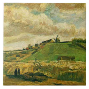 Van Gogh, Der Hügel von Montmarte Fliese