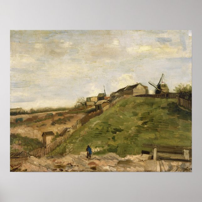 Van Gogh - Der Montmartre-Hügel mit Steinbruch Poster (Vorne)