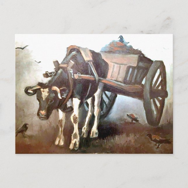 Van Gogh - Der Ox Cart Postkarte (Vorderseite)