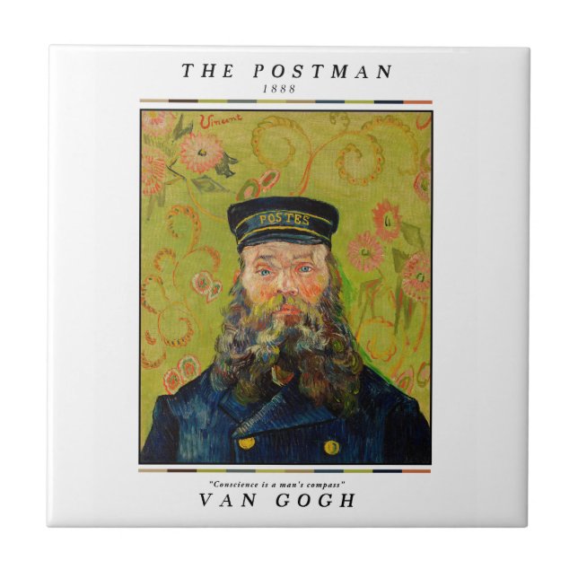 Van Gogh | Der Postmann Fliese (Vorderseite)
