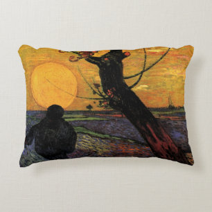 Van Gogh; Der Sämann, Vintage Bauer Dekokissen