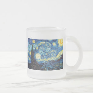 van gogh der sternennacht 1889 Vintage Kunst Mattglastasse