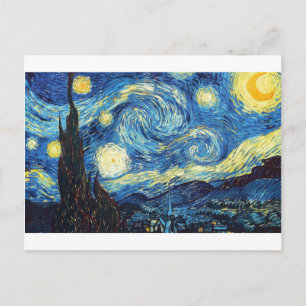 van gogh der sternennacht 1889 Vintage Kunst Postkarte