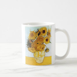 Van Gogh der Vase mit 12 Sonnenblume-Kaffeetasse Tasse