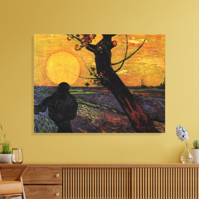 Van Gogh, der Vintage Bauer der Bauern Leinwanddruck (Insitu (Wohnzimmer))