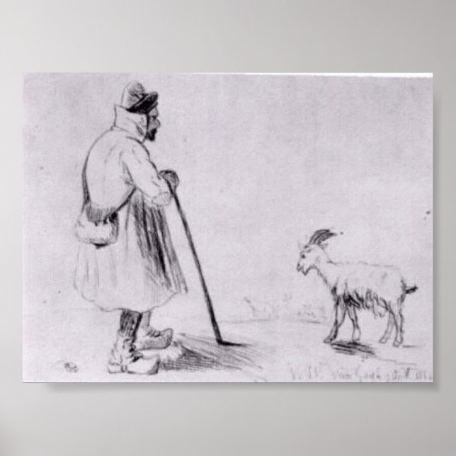 Van Gogh - Der Ziegenherd Poster (Vorne)