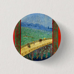 Van Gogh Die Brücke im Regen nach Hiroshige Button
