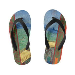 Van Gogh Die Brücke im Regen nach Hiroshige Kinderbadesandalen