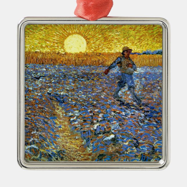 Van Gogh - Die Dusche Silbernes Ornament (Vorne)