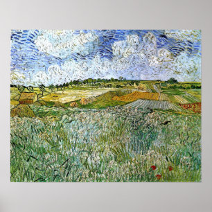 Van Gogh - Die Ebene bei Auvers 1890 Poster